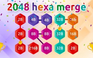 2048 Hex Chain Merge Online Puzzle Game