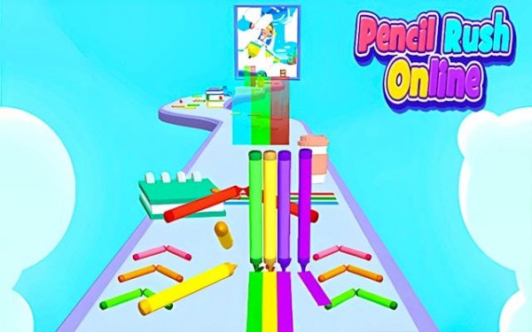 Pencil Rush Online - Creative Drawing Racing Arcade Game