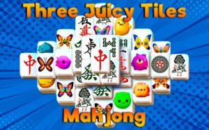 Three Juicy Tiles Mahjong Puzzle Game Online - Tile Matching Puzzle