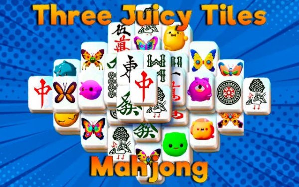 Three Juicy Tiles Mahjong Puzzle Game Online - Tile Matching Puzzle
